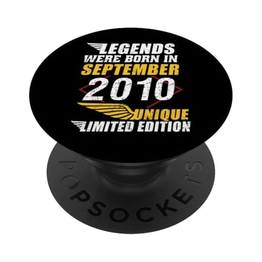 Cumpleaños Septiembre 2010 Edición Limitada Regalo Vintage PopSockets PopGrip Intercambiable
