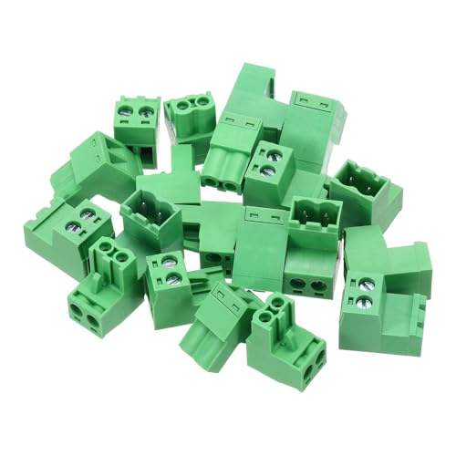 sourcing map 10PCS 2-Pin PCB Mount Screw Terminal Block Connectors 5.08mm/0.2inch Pitch Circuit Board Connectors for Home Appliances, Industrial Project