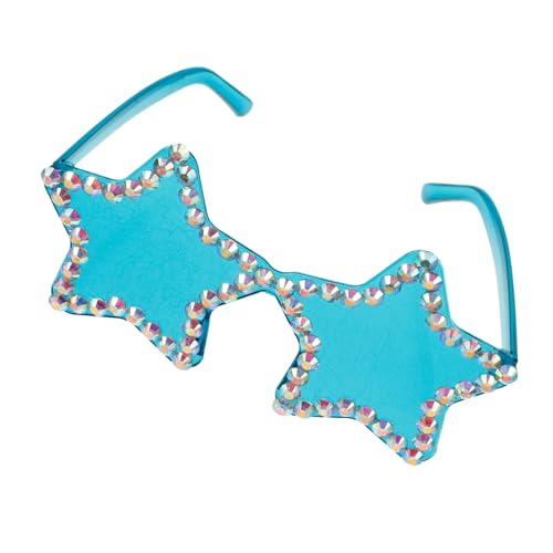 PartyKindom Star Eyeglass Frames Men's Rimless Sunglasses Glitter Cool Festival Sunglasses for Men