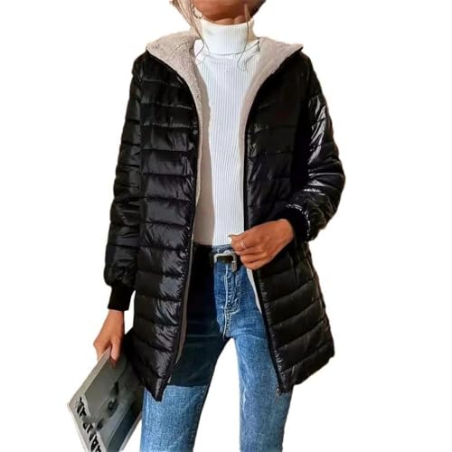 Veste d'hiver matelassée longue et ample pour femme
