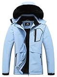 MOERDENG Women's Waterproof Snow Ski Jacket Warm Winter Coat Insulated Snowboarding Jacket Softshell Hiking Jacket
