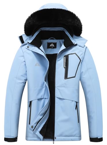 MOERDENG Women's Waterproof Snow Ski Jacket Warm Winter Coat Insulated Snowboarding Jacket Softshell...