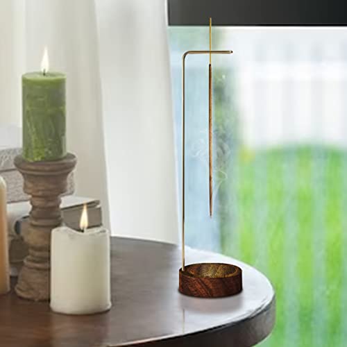 Incense Holder For Sticks, Wooden Incense-Stick Burner, Hanging Brass Incense Clip, Yoga Spa Meditation Accessories Room Decor #TOP3