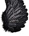 SzJias Black Wings Angel Costume Wings and Halo Devil Wings Fallen Wings for Kids Feather Wings for Halloween