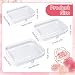 3PCS Clear Hard Shell Zipper Cases, Waterproof Travel Toiletry Toys Bags