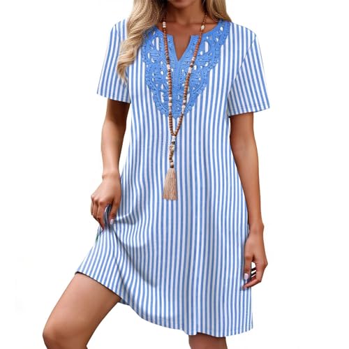Robe T-shirt pour femmes chic et décontractée idéale pour la plage et les vacances d'été