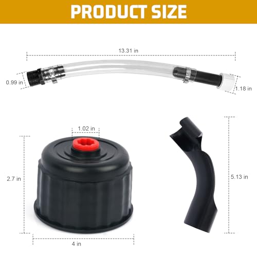 Image of Racing Fuels Filler Hose & Cap Kit fit VP Racing Fuel Jug 5.5 Gallon, 2Pcs