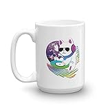 Cute Retro CAT DJ With Headphones, Sunglasses, CD Vinyl & Disco Ball Art Coffee & Tea Mug, Party Favors, Giveaways, Supplies, Desk Décor, Accessories And Items For A Disc Jockey Or Deejay (15oz)