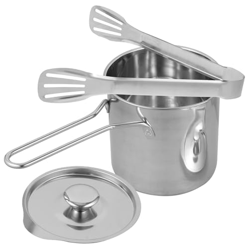 GOOHOCHY Cookware Deep Fryer Pot Stainless Steel Frying Pan Handheld