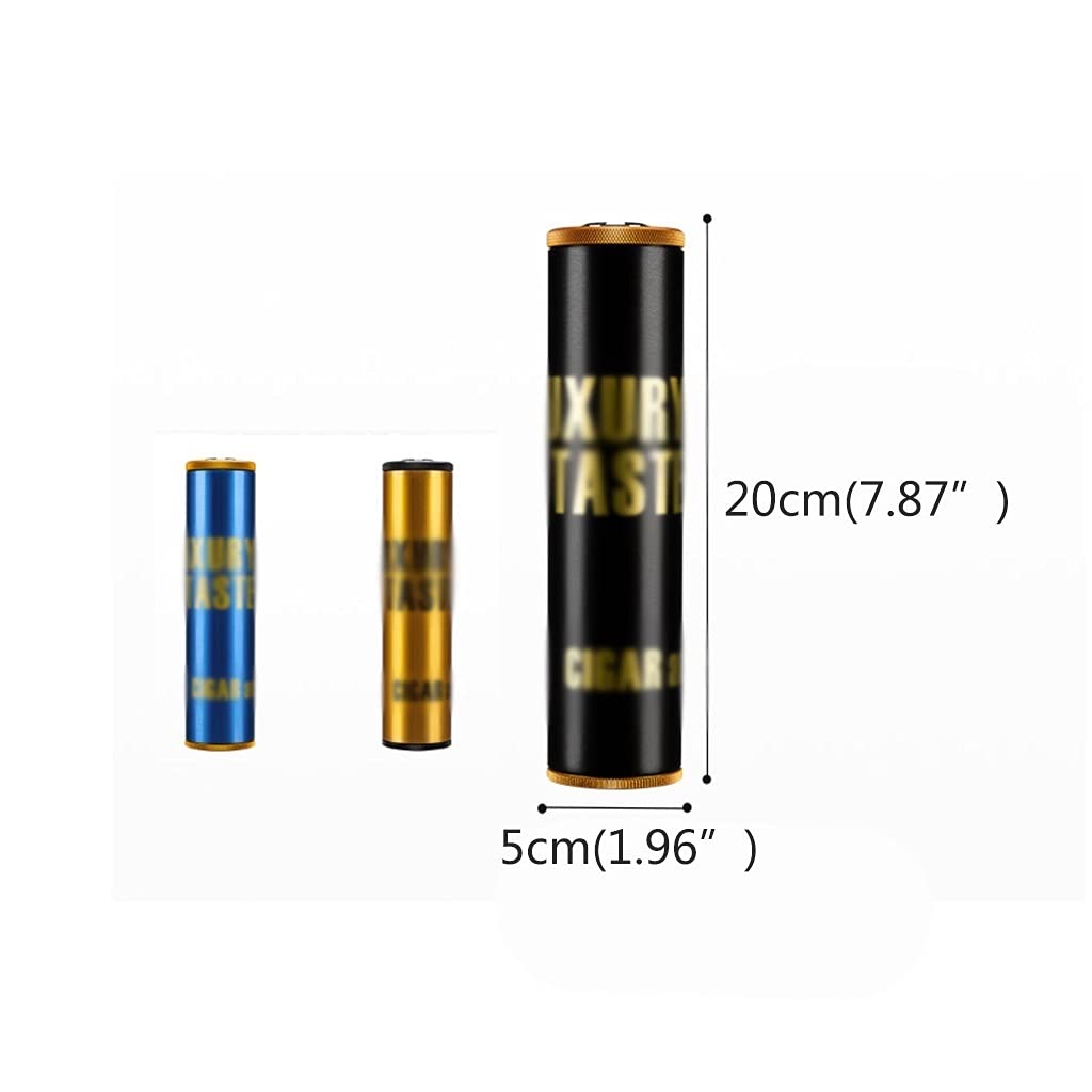 MRKU Scatole per sigari, umidificatori, umidificatore Portatile per sigari, Tubo per sigari da Viaggio con igrometro e umidificatore, Porta sigari, Contiene 3-4 sigari