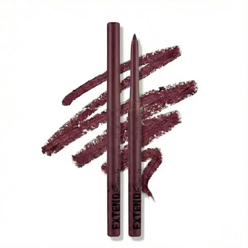 Burgundy Waterproof Eyeliner Pencil Plum-Wine Shade with Smooth Retractable Gel Tip Smudge-Proof & Quick-Dry for Daily or Creative Looks