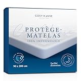 101 % IMPERMÉABLE - Augmentez la durée de vie de votre matelas en le rendant résistant à la transpiration, aux déversements de liquide, aux taches et à l’urine des humains et des animaux de compagnie. Notre technologie spéciale de membrane à double couche absorbe tous les dégâts pour protéger complètement votre matelas.