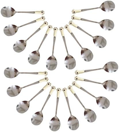 NUOBESTY 20 adet 20 parçalı paslanmaz çelik hayvan yemi seti, ergonomik saplı ve sevimli pati tasarımı, köpek ve kedi maması için kompakt ve taşınabilir, - Görsel 1