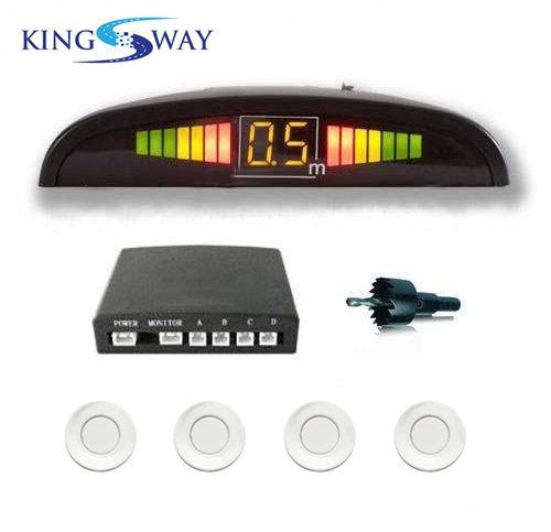 Kingsway Reverse Car Parking Sensors for Chevrolet Captiva (White Color, Complete Kit)