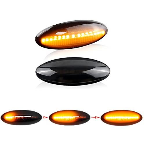 Front Fender Dynamic Led Side Markers Turn Signal Light Assembly Replacement For Toyota Rav4 Corolla Auris Yaris Oem Fit (Smoked Lens Turn Signal Light For Toyota Rav4 Corolla Auris) #TOP1