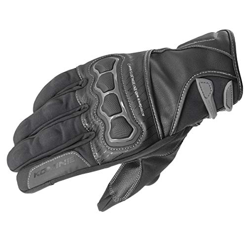 コミネ(KOMINE) バイク ハイプロテクトウインドプルーフグローブHG L Black/Grey 06-843 GK-843