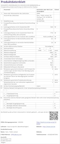 Sony BRAVIA, KD-43X75WL, 43 Zoll Fernseher, LED, 4K HDR, Google TV, Smart TV, Works with Alexa, BRAVIA CORE, HDMI 2.1, Gaming-Menü mit ALLM