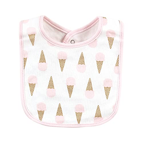 Image of Hudson Baby Unisex Baby Cotton Bibs, Banana Split, One Size