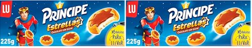 Príncipe Estrellas Galletas Cubiertas de Chocolate con Leche y Crema de Leche en Forma de Estrella, 225g (Paquete de 2)