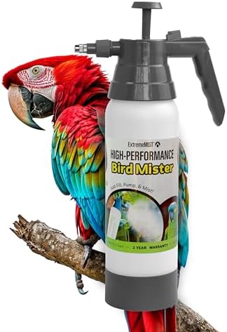 best bird cages for molting birds that will transform your pet's comfort 6 ExtremeMIST High-Performance Bird Sprayer | Ultrafine Avian Pump Mister | Handheld Pet Bird Bath Mister | Adjustable Nozzle | Bird Cage Cleaner | Perfect for Macaws, Cockatiels, Parrots & More - 20oz