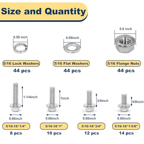 image for Vifmy 3/8-16 Bolt x (Length 3/4