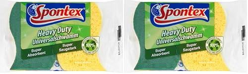 Spontex Heavy Duty Super Absorbent Scourers (Packs of 8) (Pack of 2)