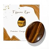 GolbalJew Tigers Eye Thumb Worry Stone for Anxiety Healing Crystals Sets, Hand Carved Crystals and Healing Stones, Meditation Crystal Reiki Natural Relax Palm Stone for Anxiety Therapy Relief