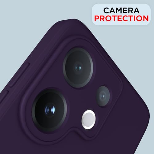 Image of Outlouders Back Cover for Vivo V60 5G / Vivo T4 Pro 5G | Camera Protection | Durable Soft Matte Silicone Bumper Case (Purple)