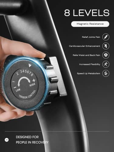 Magnetic Recumbent Exercise Bike Indoor Stationary Bike With Adjustable Cushion Seat And Resistance,Pluse Monitor,Transport Wheels And Tablet Holder For Home Use #TOP4