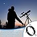 PATIKIL 60mm Diameter Adjustable Guiding Scope Rings, 2pcs Metal Guide Scope Rings for Telescope Guide Tube, Black
