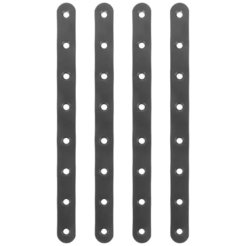XUXPFJ 4 Soportes Rectos Negros con código de Esquina, Soportes metálicos for Soportes Planos, Placas de reparación de Vallas de Madera, herrajes de conexión de Metal.