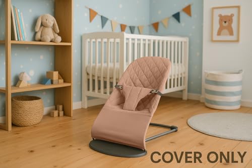 Image of Fabric Seat for Bouncer - Compatible with Baby Bjorn Bouncer - Dense, Wear-Resistant, Skin-Friendly Cotton - Replacement Covers ONLY, Sand