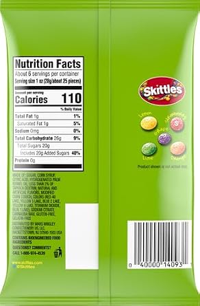 Skittles Candy, Sours, 5.7 Ounce (Pack of 12)
