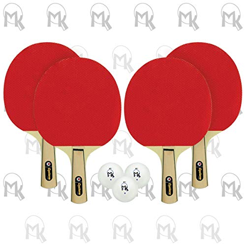 Martin Kilpatrick Cyclone Shakehand Table Tennis 4-Player Set Series | Offers Limited Speed and Spin with Great Control | Recommended for Beginning Level Players
