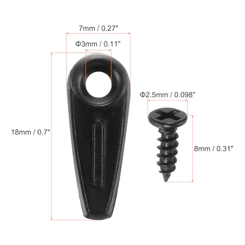 Image of HARFINGTON 100Pcs Picture Frame Backing Hardware Clips with 100Pcs Screw Turn Button Fasteners Set Picture Turn Backing Clips for Craft Hanging Picture Drawing, Black