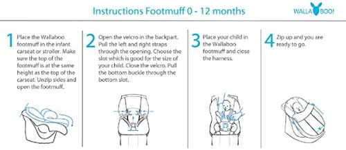 Wallaboo Footmuff Soft Suede and fleece Lining, Recycled Polyester, Universal Fitting, 0 to 12 Months, Toddler, Fits any Stroller & Jogger, Baby sleeping bag for Car seat, Color: Black
