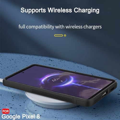 Image of TOUCCH Google Pixel 8 Silicone Back Bumper Case| Shock Proof Design & Camera Protection | Premium Rubberised Cover (Microfiber Lining) for Google Pixel 8 | Matte Silicone - Black