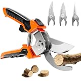 【Étui Premium Tout-en-Un pour Sécateur】Inclus avec le sécateur, un étui en plastique dédié range proprement l'outil et toutes ses têtes de coupe. Il protège les composants, prolonge la durée de vie et assure un transport facile — un cadeau parfait pour les amateurs de jardinage.