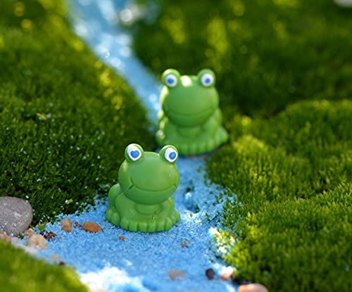 20 Pcs Resin Mini Frogs Green Frog Miniature Figurines Animals Model Fairy Garden Miniature Moss Landscape Diy Terrarium Crafts Ornament Accessories For Home Décor #TOP6