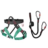 FIXE - Kit Vía Ferrata FLAMENC + Arnés LINUS | Pack de Iniciación con Disipador Compacto y Arnés Ajustable de Talla Única – Mosquetones 7075, Hebillas Rápidas, EN 958 y EN12277
