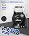 NEOLYMP Kettlebell Set 2-20 kg - 7-in-1 Kettlebell verstellbar für Ganzkörper-Workout Zuhause - Kugelhantel mit robustem Edelstahl-Handgriff für perfektes Schwungerlebnis