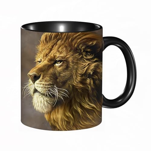 EKLMPS Original Mug en céramique,idéal comme cadeau,impression de haute qualité,mug à motifs,mug à thé,à café,330ml,Portrait de profil couleur d'une...