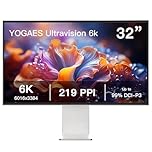 32-Inch 6K VA Monitor (6016×3384) with M315WAN01.R Panel – YOGAES UltraVision Display, Tempered Glass Screen, Aluminum Alloy Body & Stand, 219 PPI, 400cd/m², 1500:1 Contrast, Height Adjustable