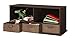 Badger Basket Shelf Storage Cubby with Three Baskets, Espresso