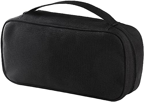 Bolsa organizadora de accesorios electrónicos, bolsa organizadora de cables de tela Oxford de viaje, bolsa de artículos de tocador, bolsa portátil para dispositivos (Negro)