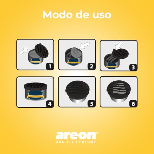 Image of AREON Ken 1.23 Oz. Canister Car Air Freshener Pads in A Can (4-Pack) (Vanilla)