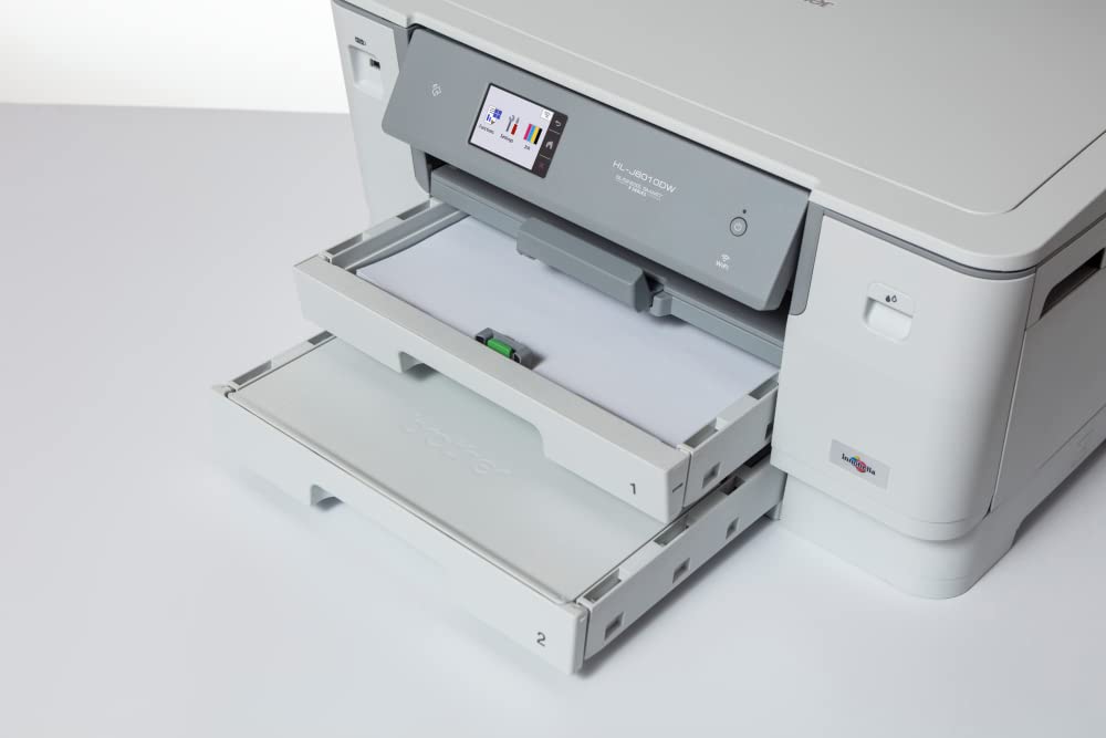 Brother HL-J6010DW DIN A3 Business Ink drukarka atramentowa (30 stron/min, atramentowa, USB, LAN, WLAN, druk dwustronny), biała/szara, 576 x 477 x 315 mm (szer. x gł. x wys.)