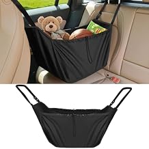 INFANZIA Car Seat Organizer, Collapsible Hammock Passenger Seat Storage Bag, Large Capacity Car Backseat Hanging Travel Portable Shopping Shoulder Bag, Reusable Tote with Drawstrings