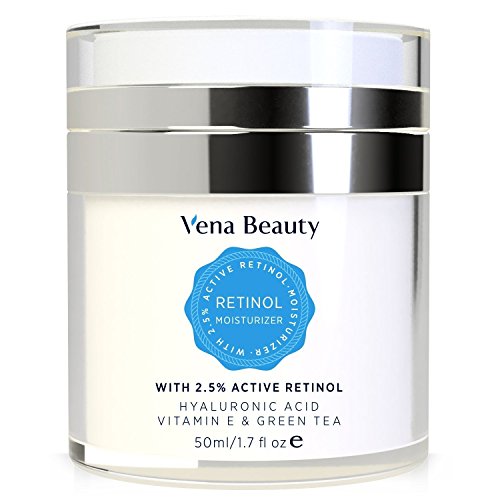 Retinol Moisturizer Cream for Face and Eye Area - with Active Retinol, Hyaluronic Acid, Vitamin E and Green Tea, Anti Aging Formula Reduces Wrinkles, Night and Day Moisturizing Cream by Vena Beauty