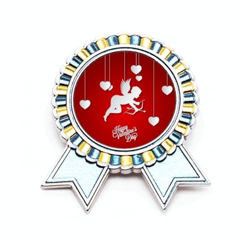 Broche ange rouge et blanc pour sublimer votre tenue lors du dîner de la Saint-Valentin